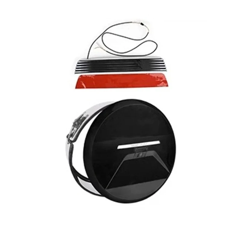 new For GWM Tank 300 Spare Tire Cover Stainless Steel ABS LED Stainless Steel Spare Wheel Tire Protective Cover With Lamp Light