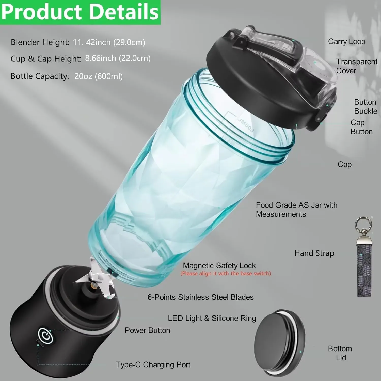 New Portable Blender Smoothies Mini Portable Fresh Juice Blender Rechargeable Portable Blender For Smoothies Electric Juicer Mix