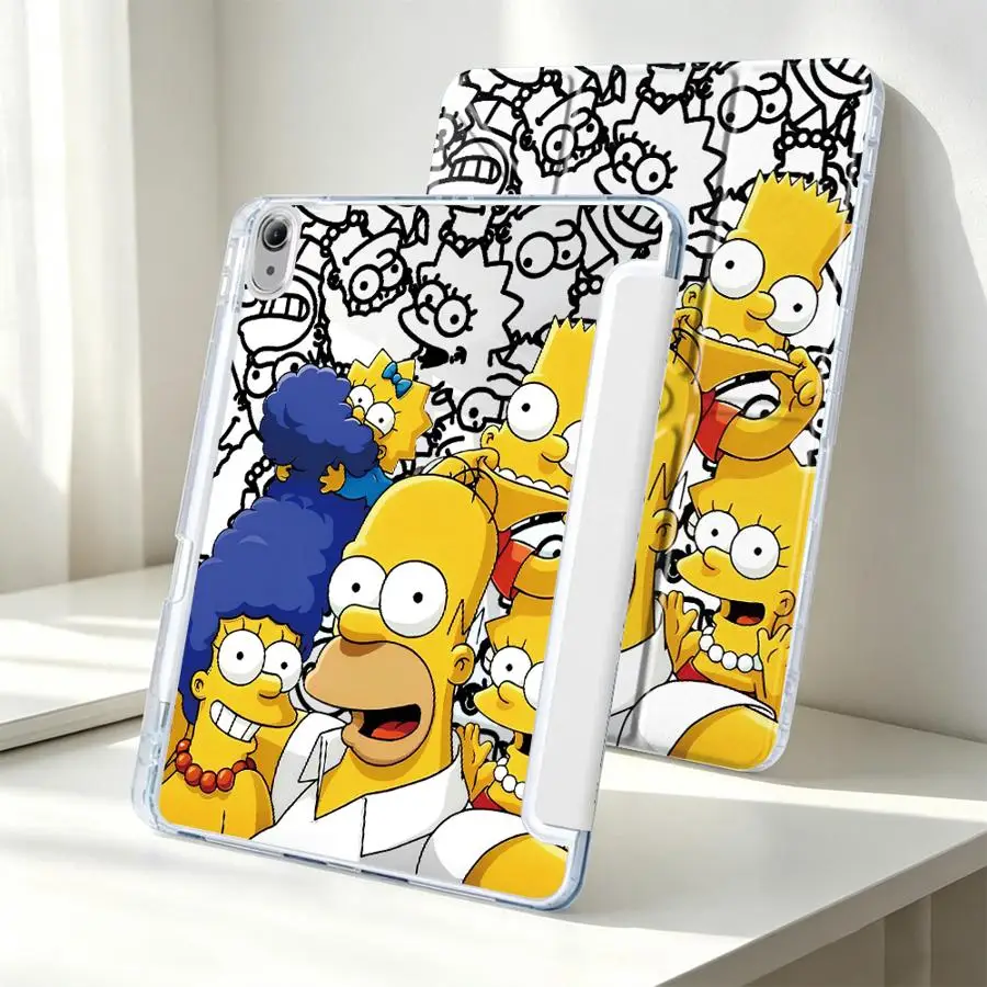 The Simpsons Bart Tablet Case For Samsung Galaxy Tab S7 FE A8 S10 Lite S9 Plus S8 A11 A9 Plus With Pen Slot Cover
