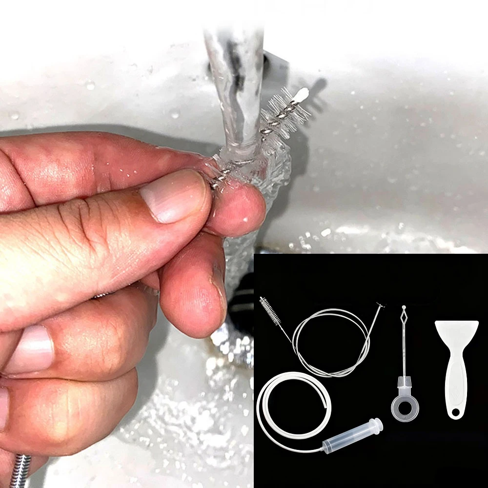1Set Drain Hole Dredging Tool Kit For Cleaning Water Pump Accessories Filter System Pipes Refrigerator Drains Fish Tank