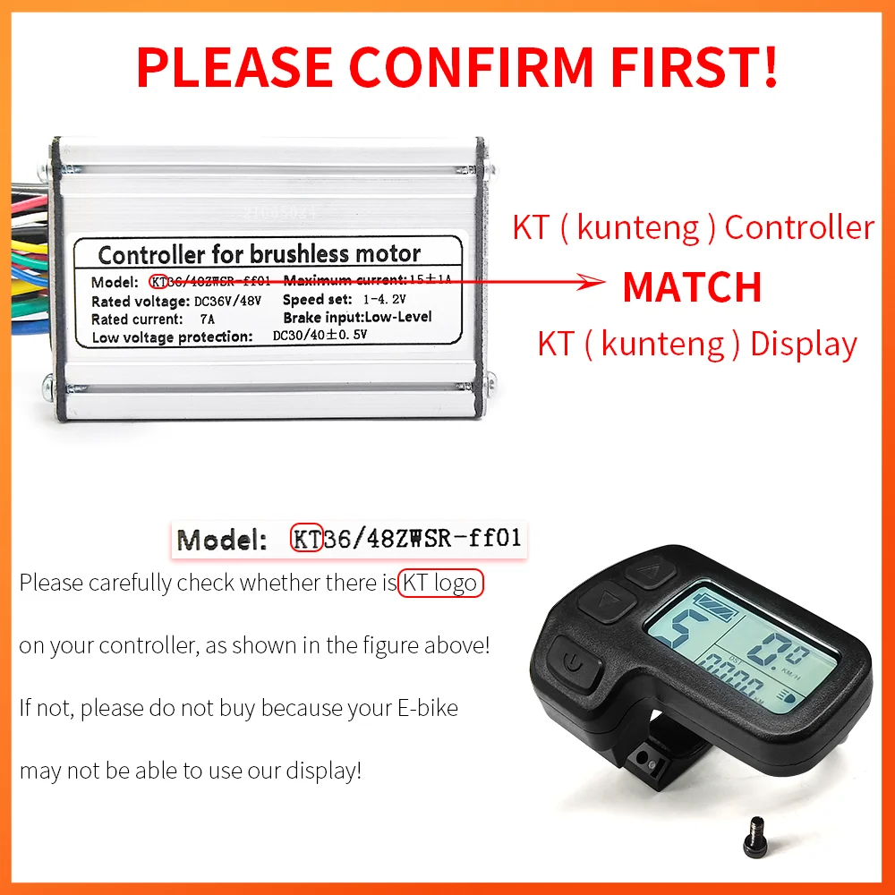 KT Display KT-LCD11 Mini Display 24V 36V 48V for KT Controller Ebike Panel Julet Waterproof/SM Plug