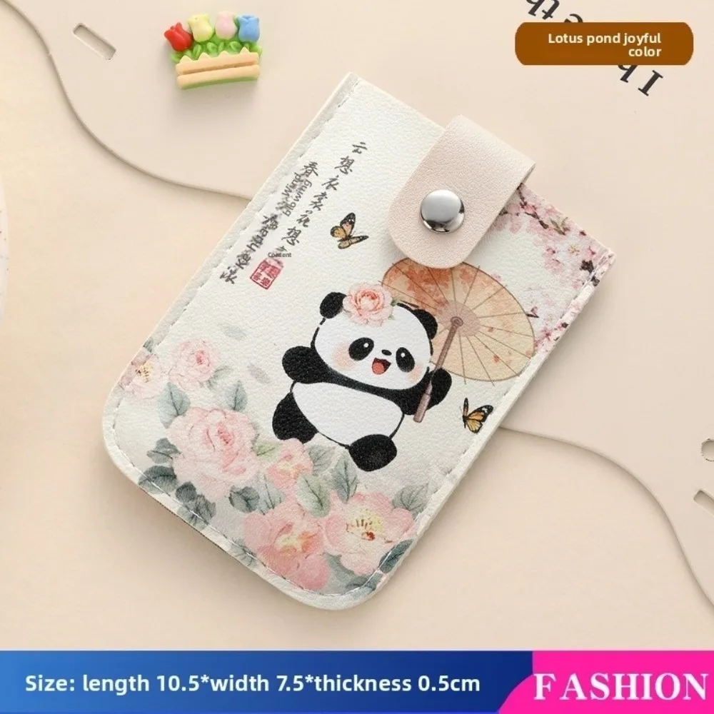 

Cute Multi-Card Slot Card Holder Pull-Out RFID Protection ID Organizer Cartoon Panda Lightweight Business Card Case