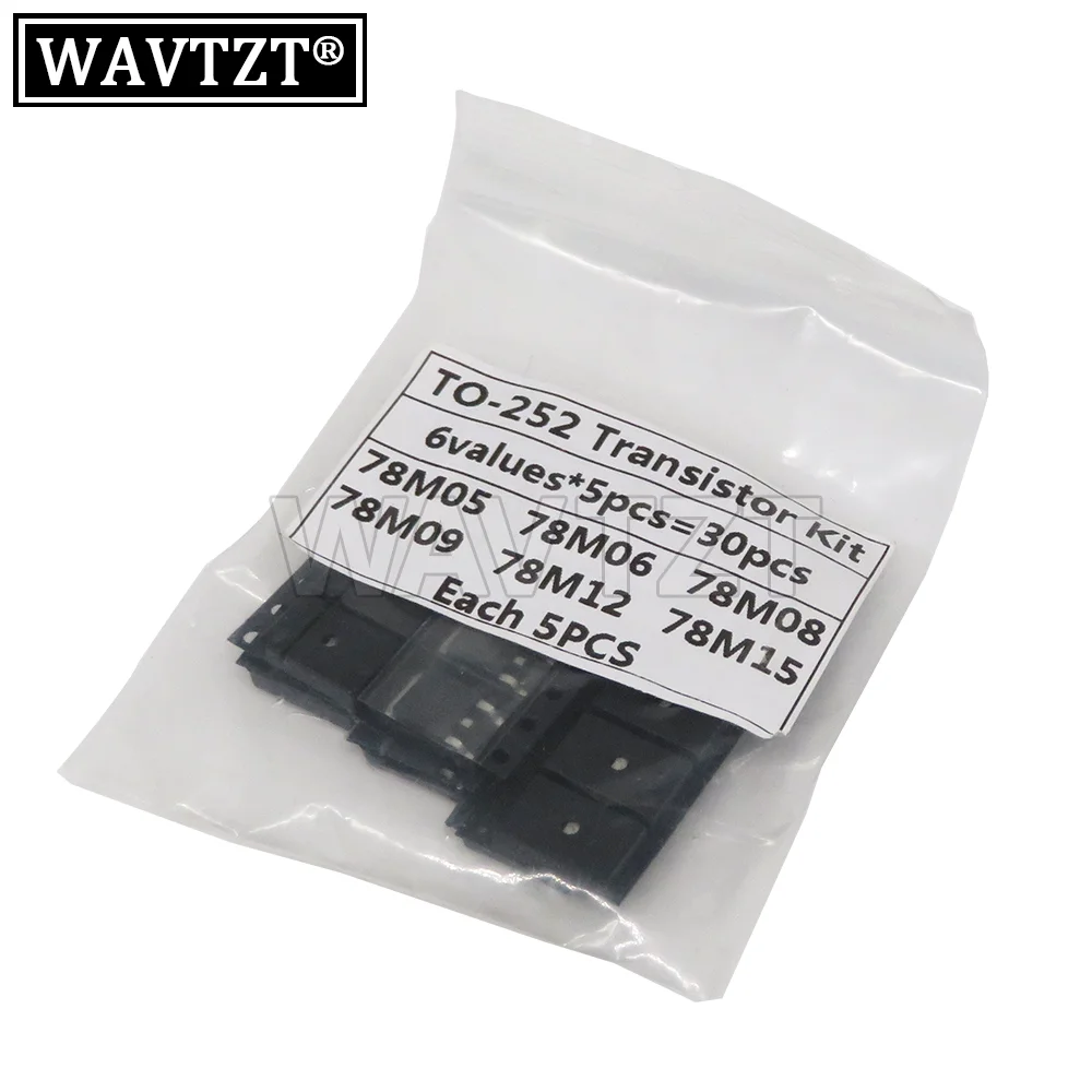 6Kinds*5Pcs=30PCS TO-252 Transistor Kit 78M05 78M06 78M08 78M09 78M12 78M15 Each 5Piece New