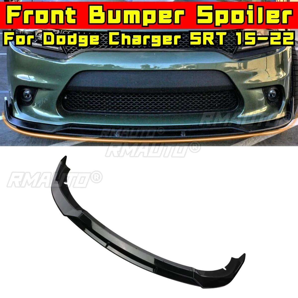 

Передний бампер автомобиля, спойлер, диффузор для губ, модификация, часть для Dodge Charger SRT 2015-2022, защитная крышка для бампера, аксессуары