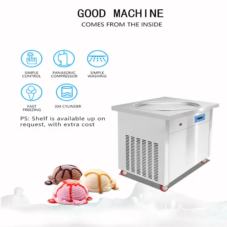 Fried temperature-controlled yogurt roll ice cream machine, quick cooling fried ice cream roll machine