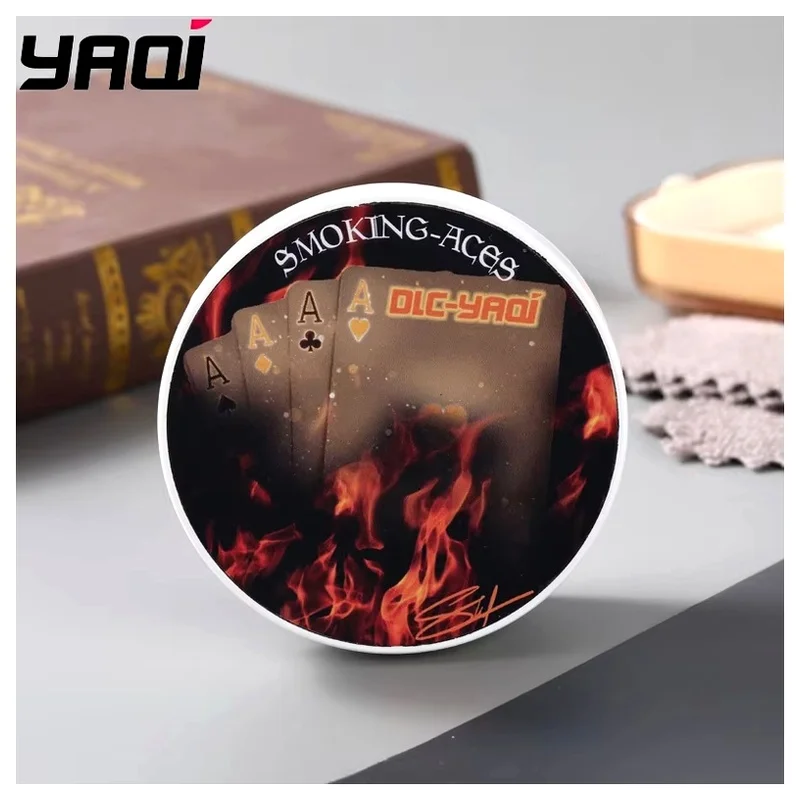 yaqi-男性用シェービングソープ-170g。伝統的な手作りで、スモーキングエースのウェットシェービングに最適。男性への最高の贈り物。