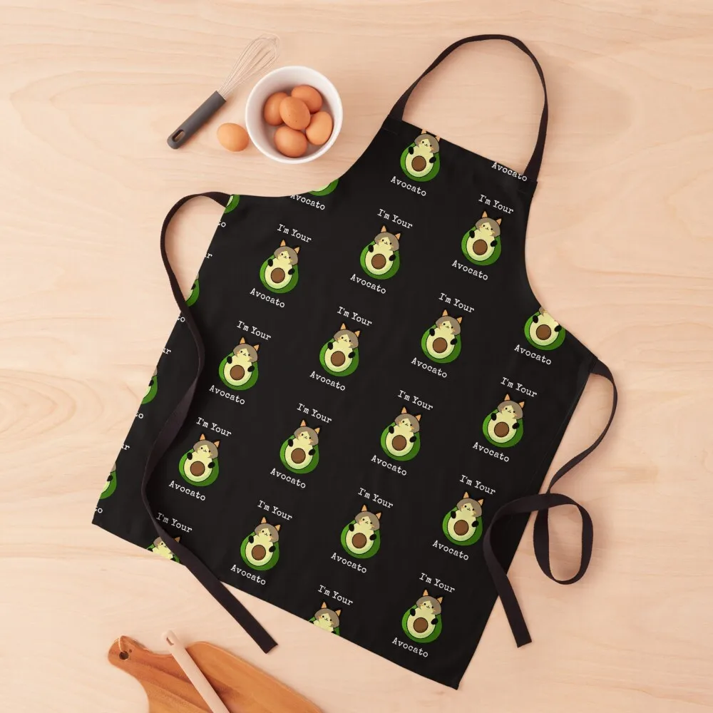 

Avocato Avocado Funny Cat Lover Apron Restaurant For Home Accessories Sexy Kitchen Utensils Apron