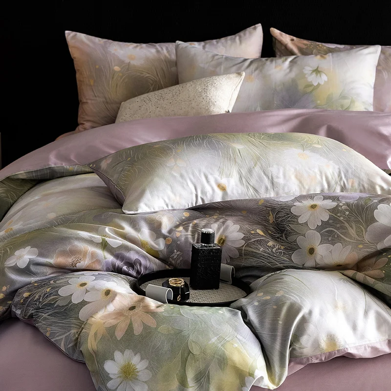 2025 New Luxury 100% All - Cotton Bedding Sets, Long - Staple Cotton, Digital Print, for 1.8m Bed