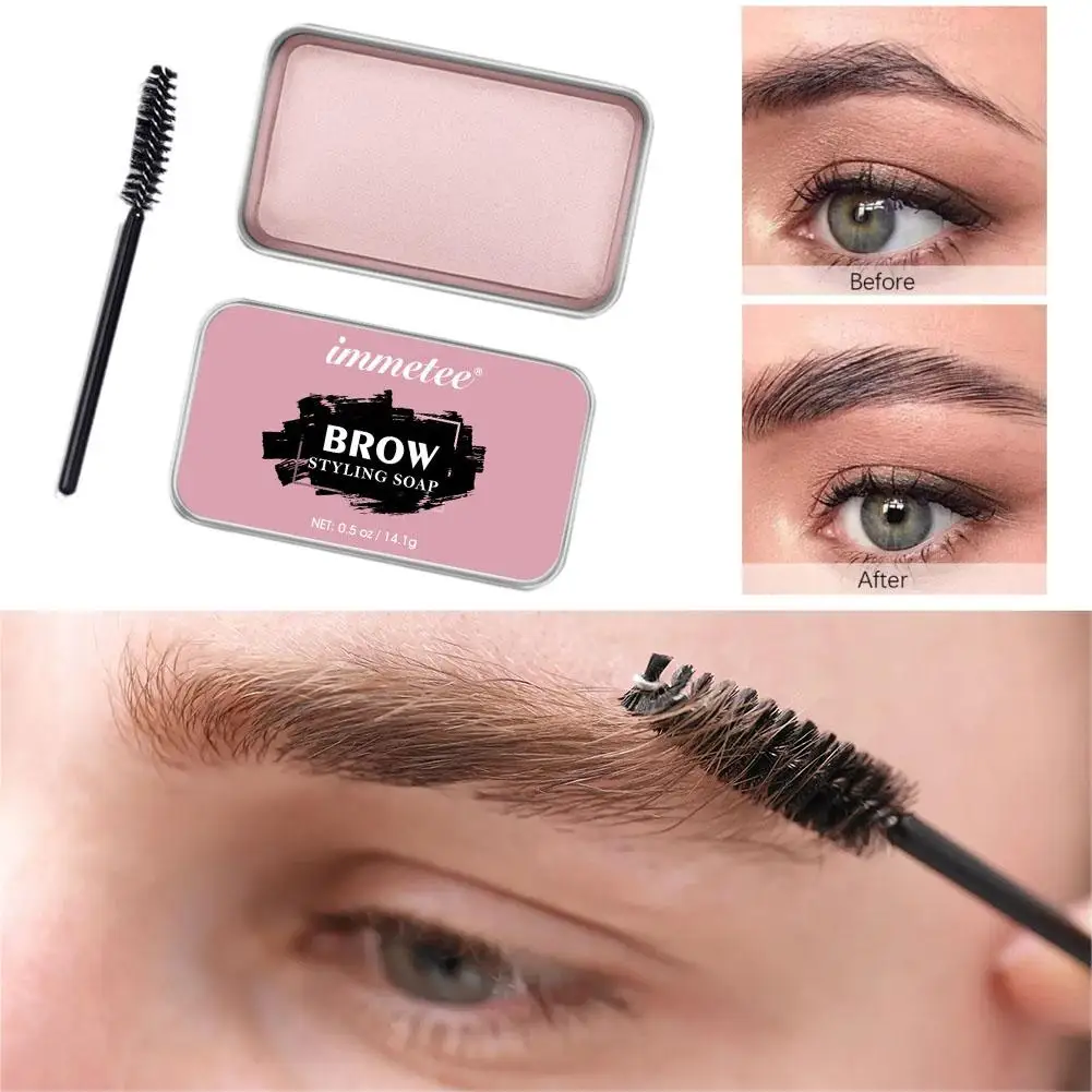 Waterproof Eyebrow Styling Gel Brows Wax Sculpt Soap Drying Wild Natural Colorless Eyebrows Long-Lasting Quick Styling Brow L9M5