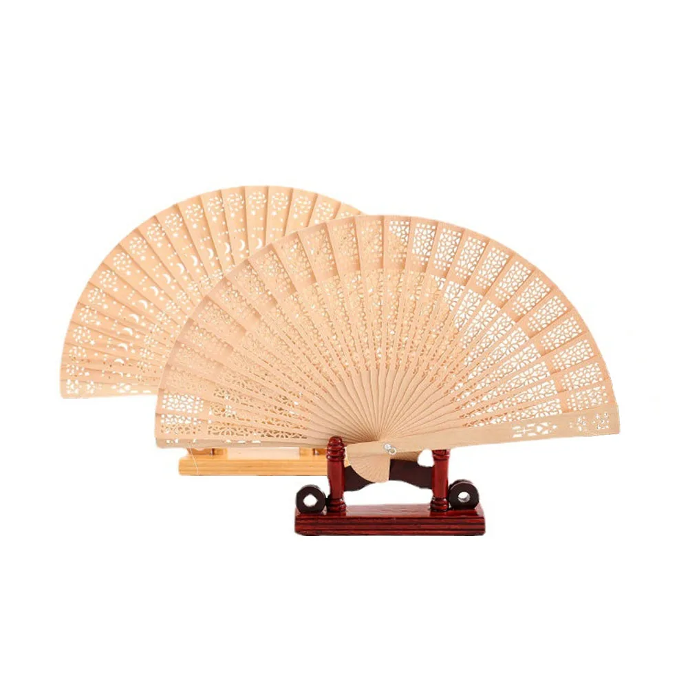 50Pcs Wood Decoration Folding Hand Fan Wedding Gift Hand Fan Banquet Gift Souvenir Fans Birthday Baby Party Decor Gift for Guest