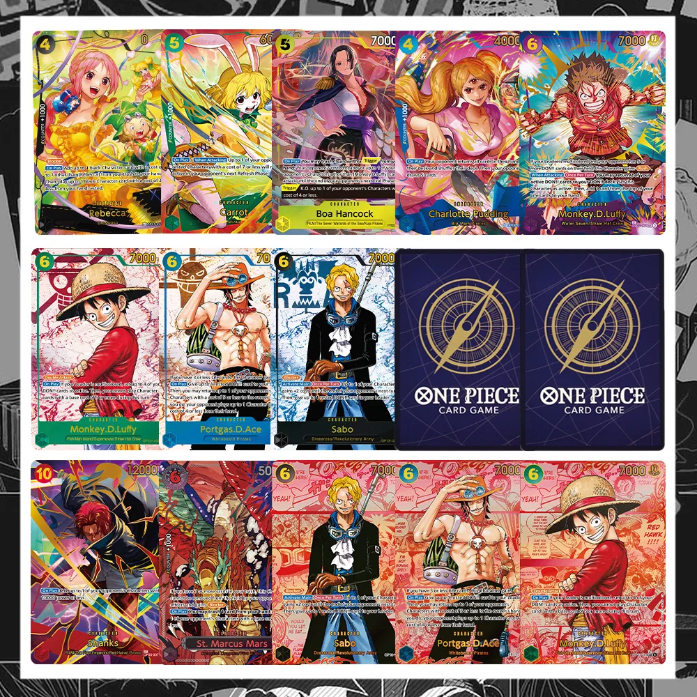 

One Piece OP13 Carrying on His Will Ultra-Rare Character Cards Luffy Ace Sabo Rebecca Carrot Shanks Proxy Cards Textured Foil