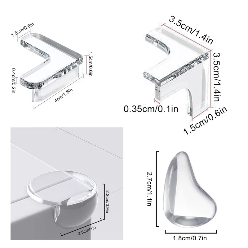 10pc Safety Corner Protector Soft Corner Sticker Anti-bump Guard Corner Edge Protection Cover Table Corner Window Anti-collision