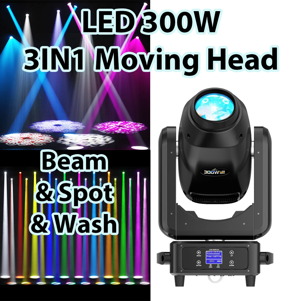 

LED 300W 3IN1 Moving Head BSW Focus Zoom DJ Light With RDM For Wedding Party Show Bar Disco Stage Light Effect Professional