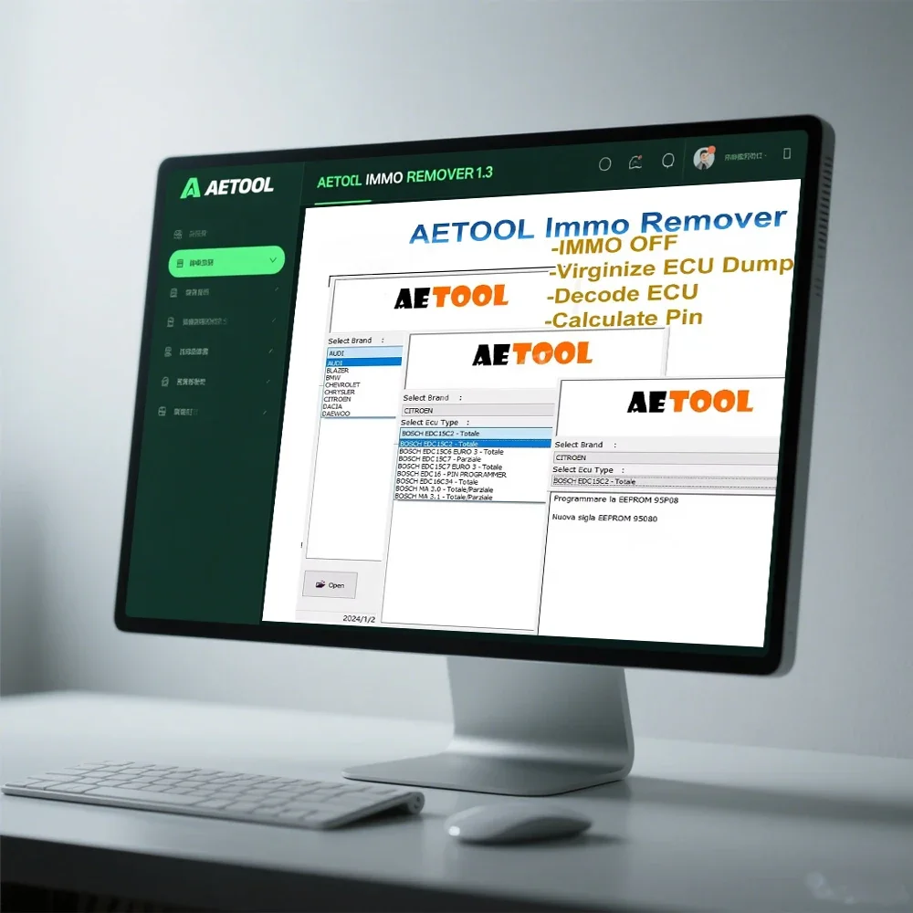 2025 AETOOL V1.3 ECU Decoding Tool Immobilizer EEPROM off IMMO Remover ECU Dump PIN Calculation Virgin/IMMO Removal Device