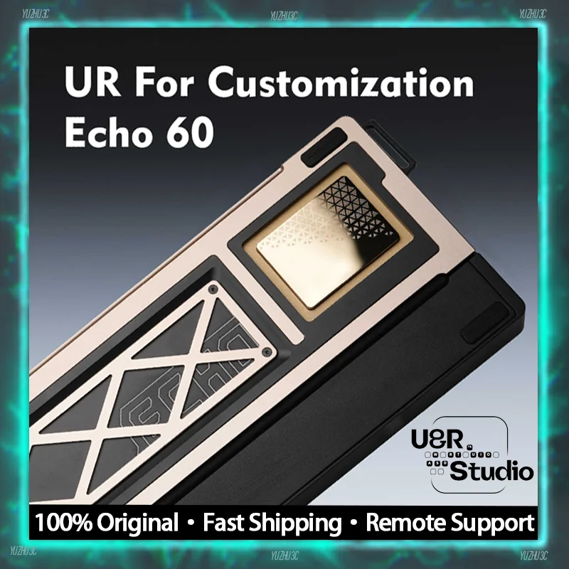 

URStudio Echo60 GH60 Keyboard Shell CNC Aluminum Quick Released for Wooting 60he Rakka60 Venom60 HE Customized DIY Keyboard Case