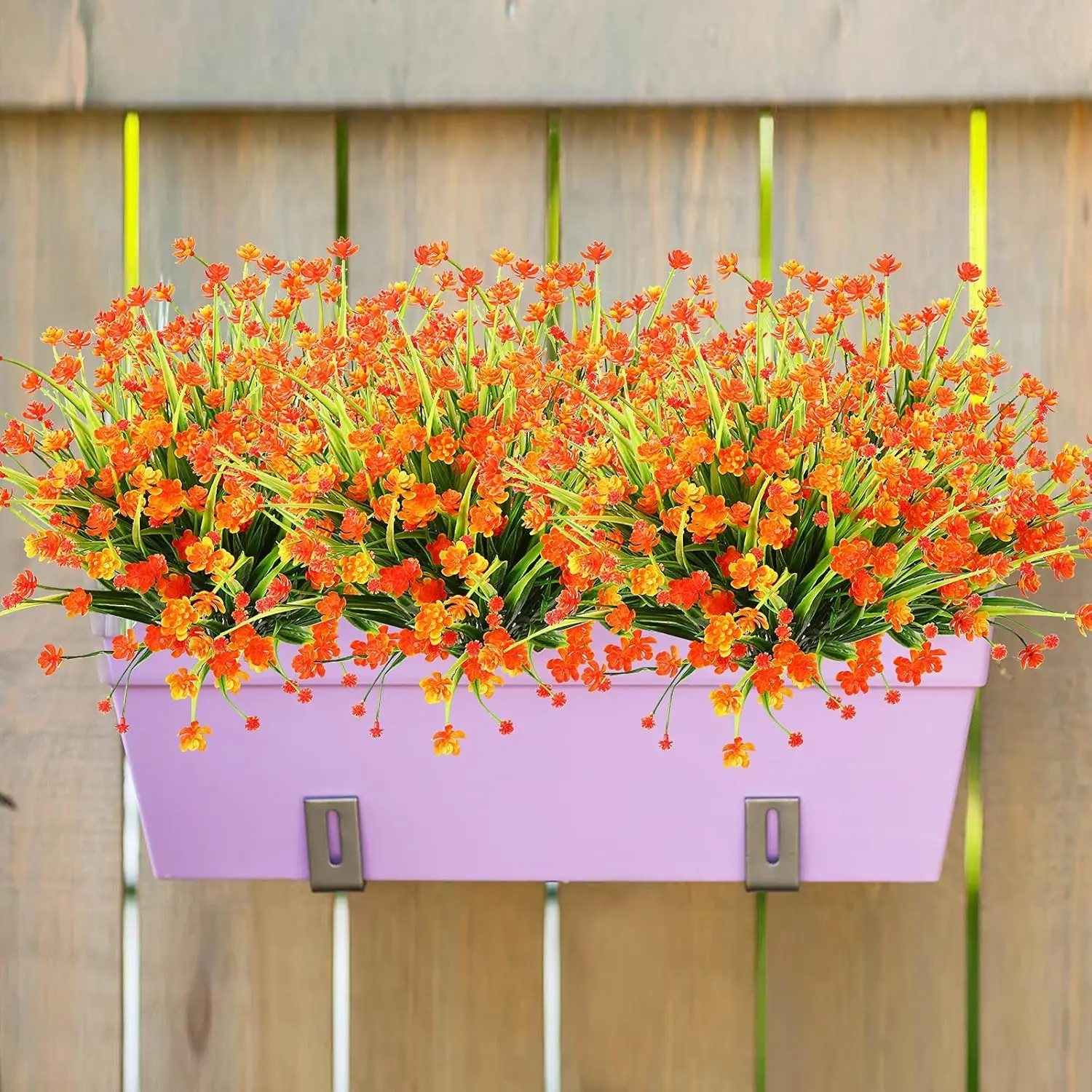 6 uds flores artificiales planta falsa al aire libre resistente a los rayos UV No se decolora narcisos de plástico falso para granja sala de estar cocina Patio