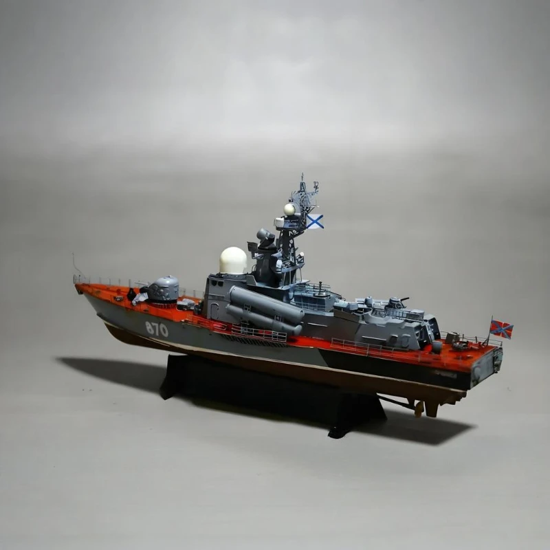 Barco de misiles de araña venenosa rusa, barco de torpedo estático, modelo terminado, regalo de barco, colección de vela, modelo de barco para adultos, juguete, 1/350