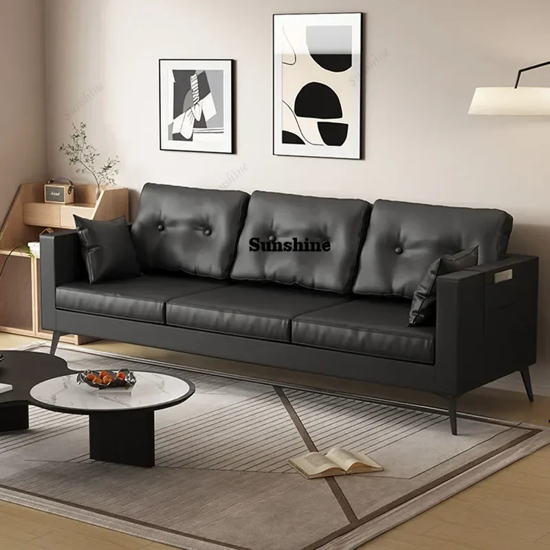 Relax Luxury Sofa Beds Sectional Nordic Adults Classic Sofa Beds Leather Black Sofas Modernos Para Sala Furniture For Bedroom