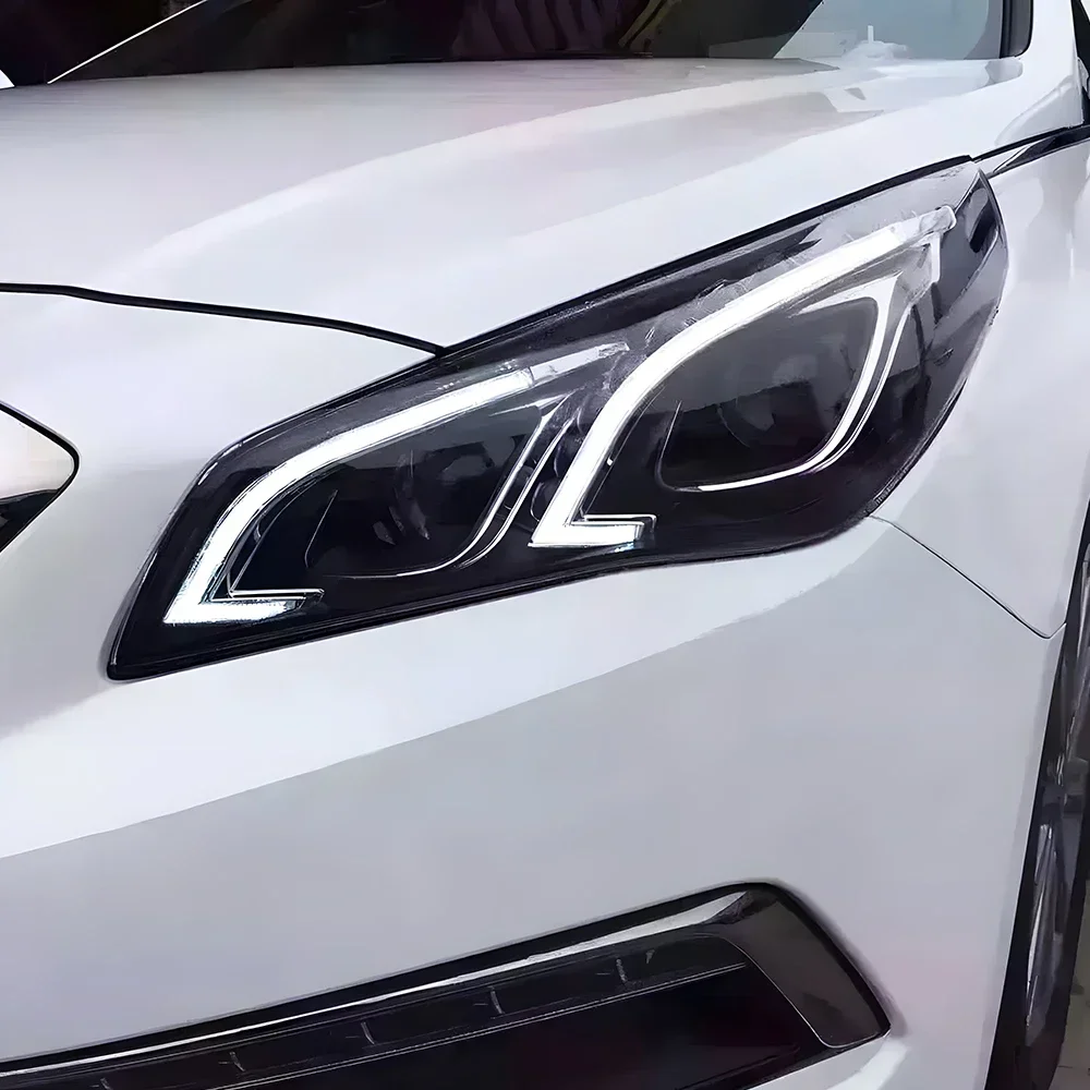 Car Front Lamp for Sonata 9 2015-2018 Upgrade Benz E Style Design Auto Led Headlights Assembly Projector Lens Tool Accessories