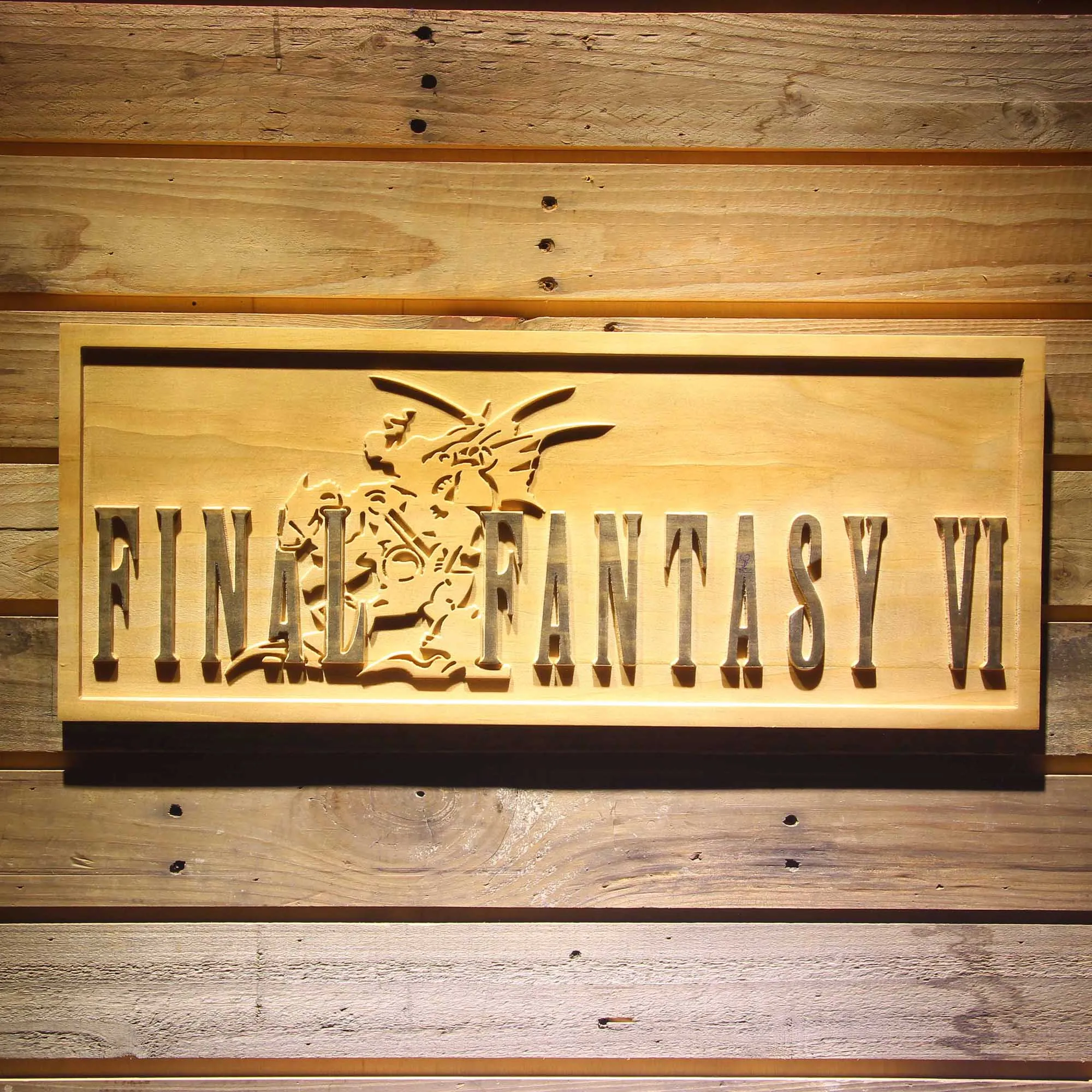 

Final Fantasy VI TV Games 3D Wooden Engrave Sign