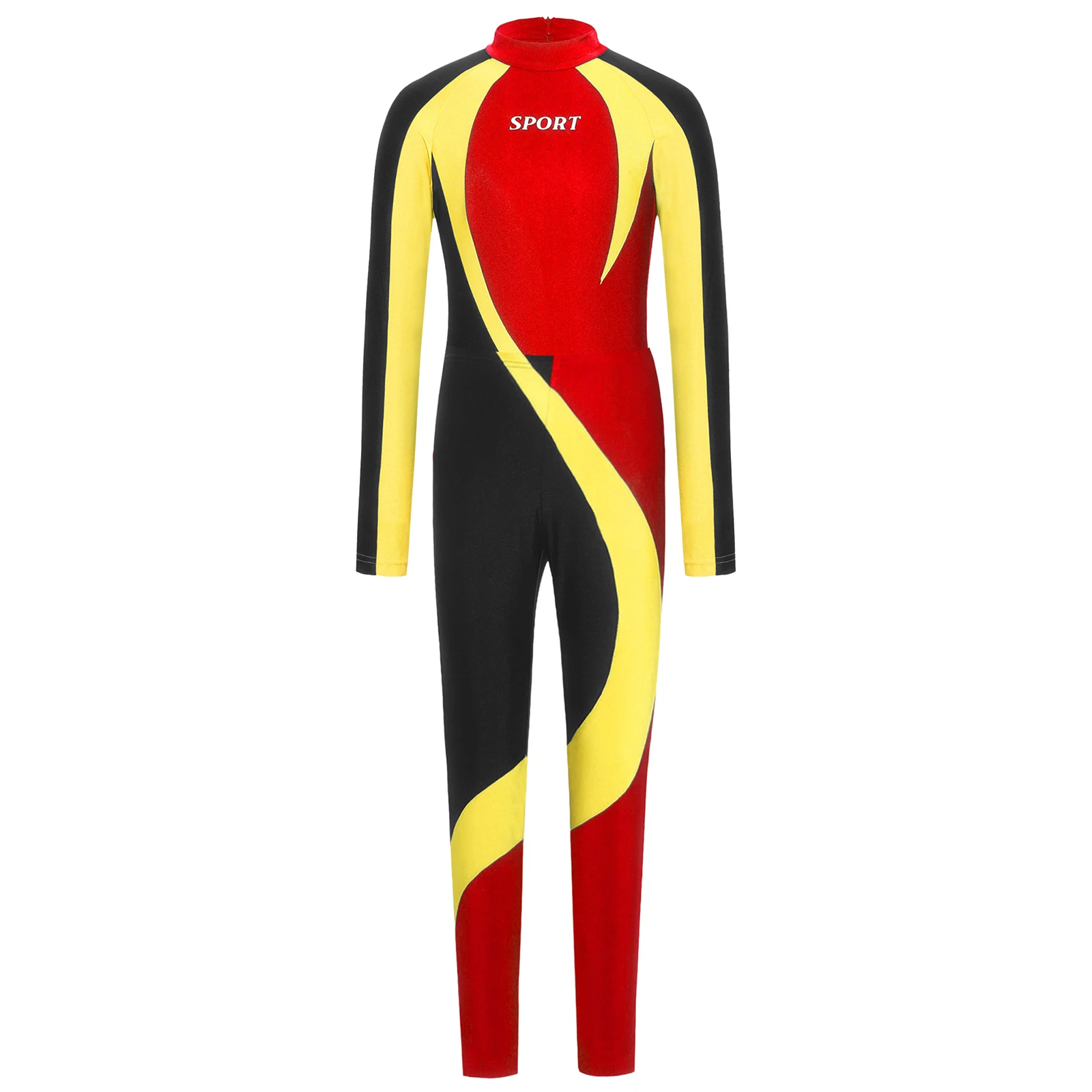 أطفال بنين الجمباز الباليه الرقص الزي طويلة الأكمام قابلة للفتح المنشعب يوتار ارتداءها و طماق ملابس رياضية Rashguard مجموعة #5