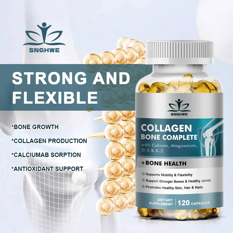 Collagen Bone Complete Capsules Helps Support Joint Cartilage, Collagen Production and Calcium Absorption, and Immune Support