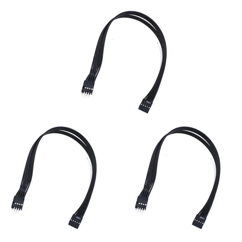 

B27B 3X материнская плата 9-контактный USB 2.0 удлинитель между мужчинами и женщинами Dupont кабель для передачи данных шнур провод для ПК DIY, 30 см