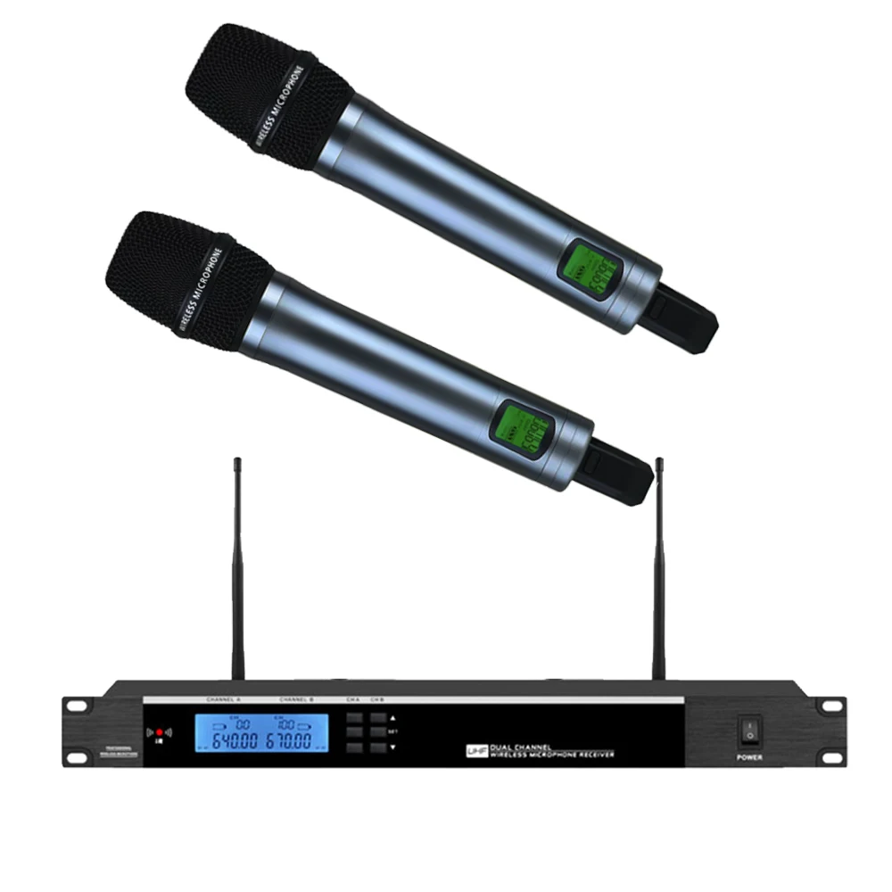 

Professional EW600 G965-G4 Cardioid Handheld Digital Wireless Microphone System 200 Channel Stage DJ Karaoke Sing Vocal