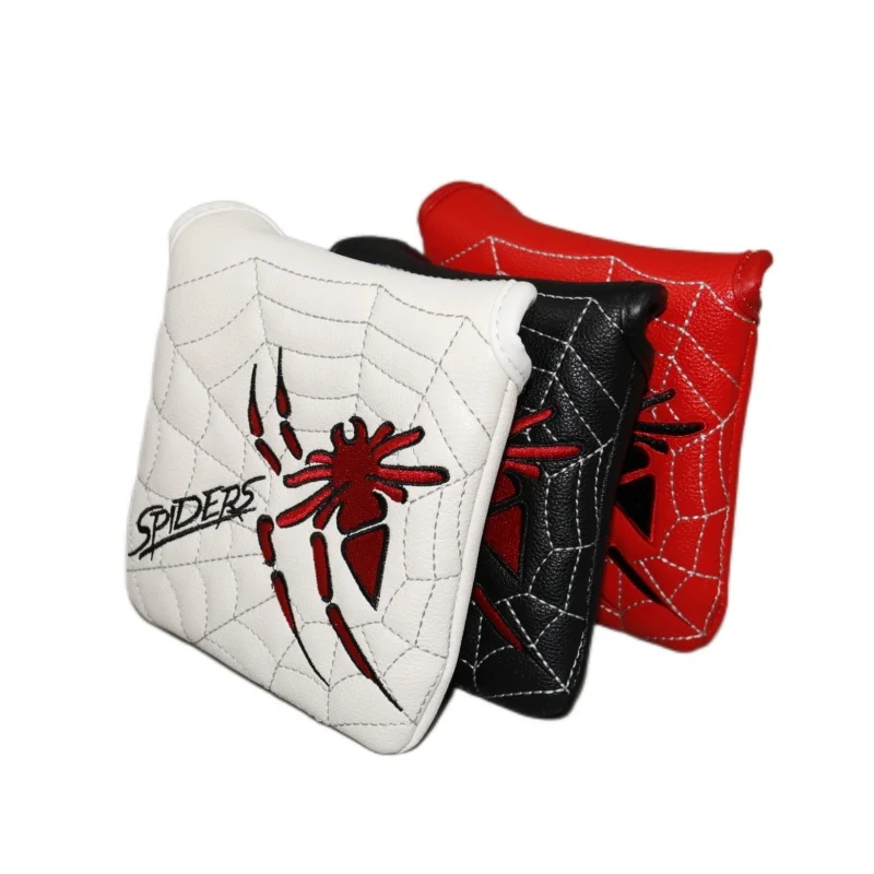 Mallet Headcover Spider Style 13cm Golf Putter Covers Head Cover Magnet Close PU Protect Covers Golf Accessories