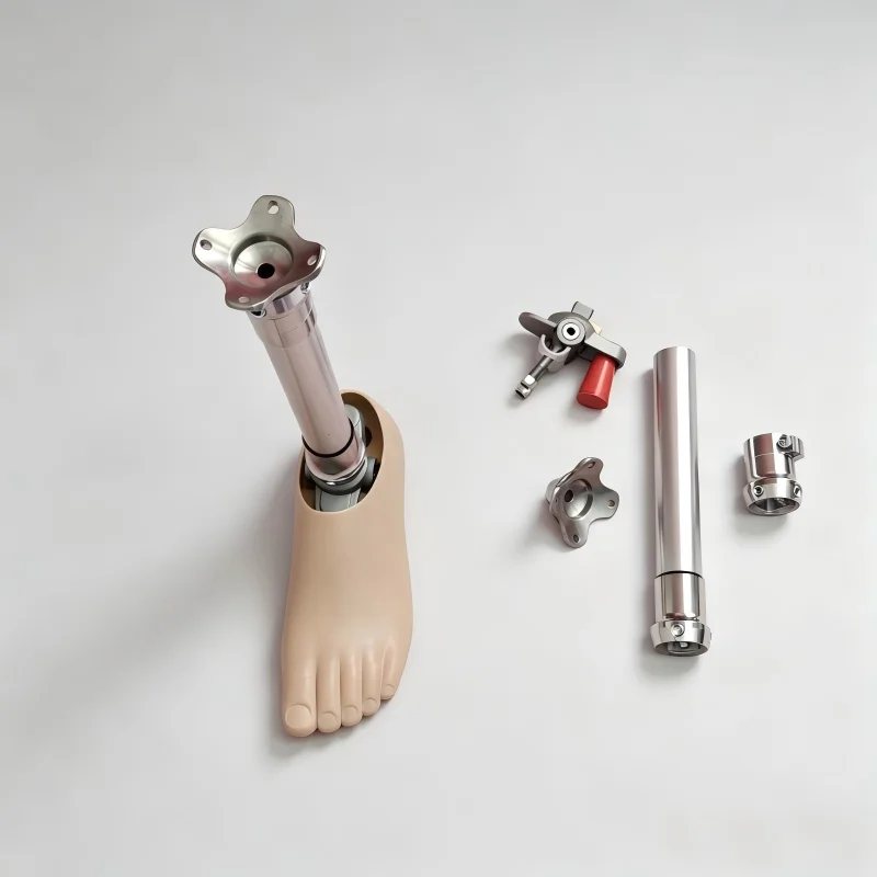 1 Set of Double Hole Ankle Plate-Below-Knee Prosthesis, Stainless Steel, Prosthetic Leg
