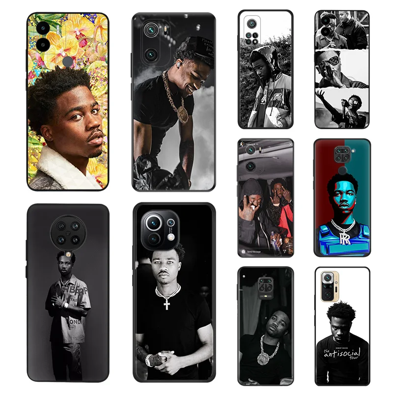 Black Soft Phone Cases For Redmi Note 10 10s 9 9t 9s 8 8t 7 9a 9i 9c 10a 10c 13 a3 a3x Xiaomi 10t Pro 4G 5G Roddy Ricch Cover