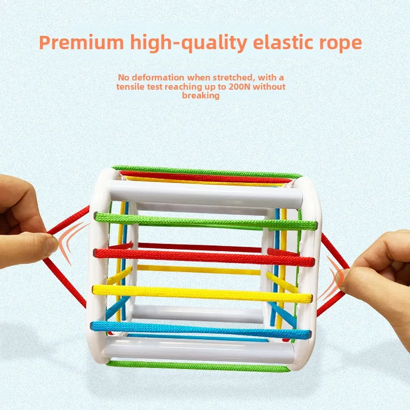 Giocattolo cubo color arcobaleno per neonati Riconoscimento precoce dei colori Eon Giocattoli per addestramento sensoriale a mano Cubo magico per bambini Giocattoli Eonal