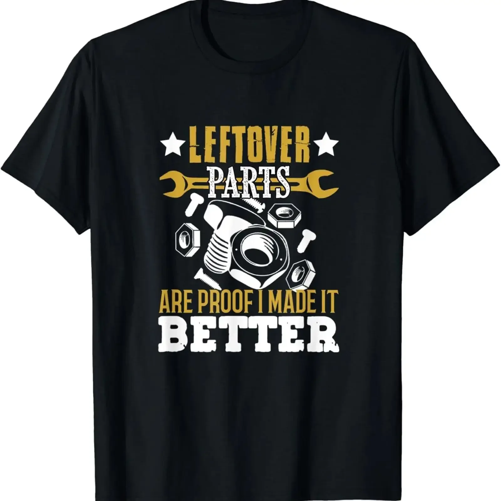Mechanic Leftover parts are proof I made it better Funny T Shirt vintage Washed Soft Stylish Versatile Slightly graphic