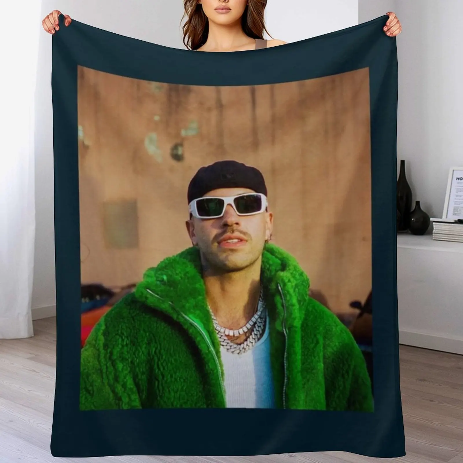 

feid green Throw Blanket Luxury Thicken Heavy Hairy For Baby Blankets