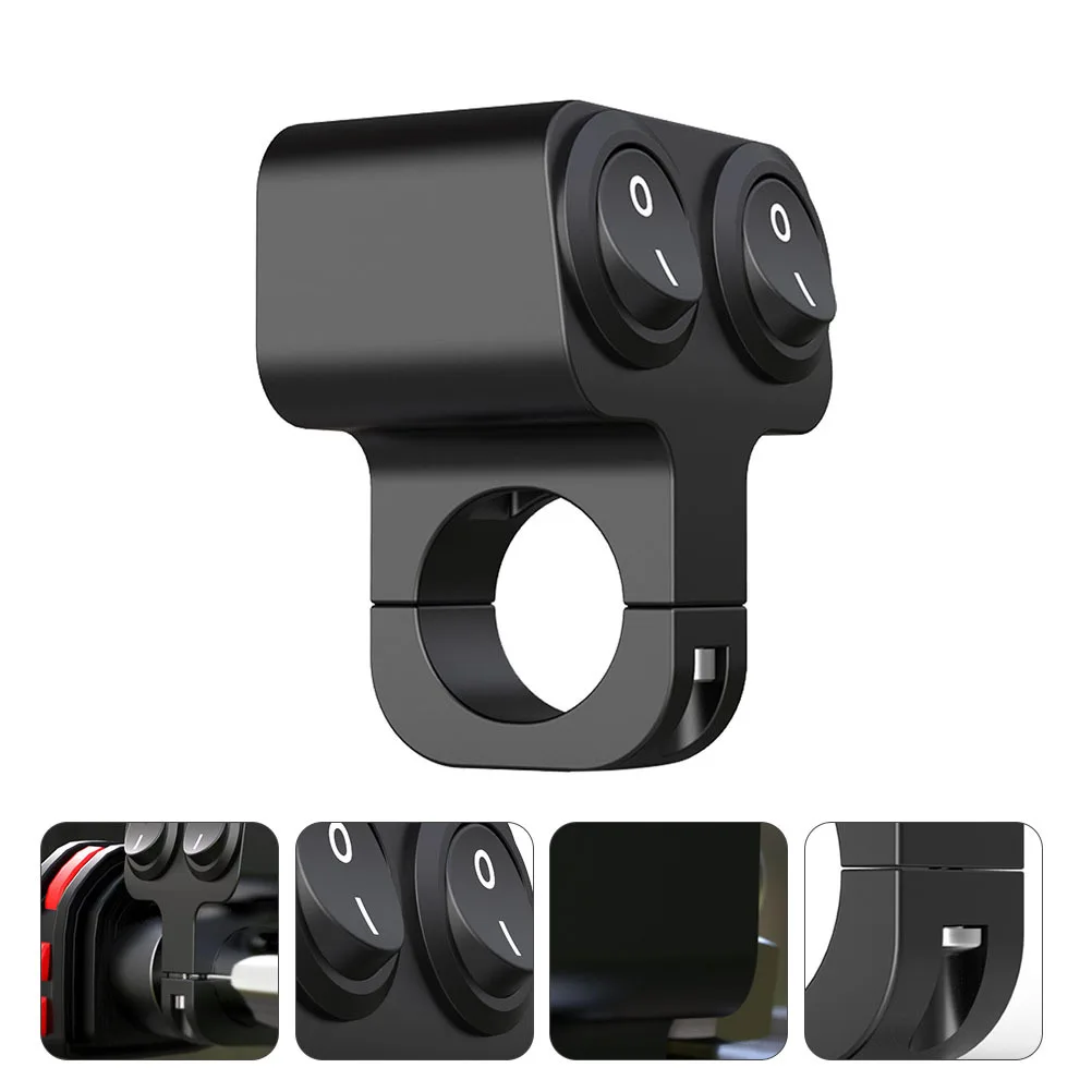 

Waterproof Motorcycle Switch 22Mm Pure Copper Power Cord High Hardness Aluminum Alloy Handlebar Control for Headlight Fog Lamp