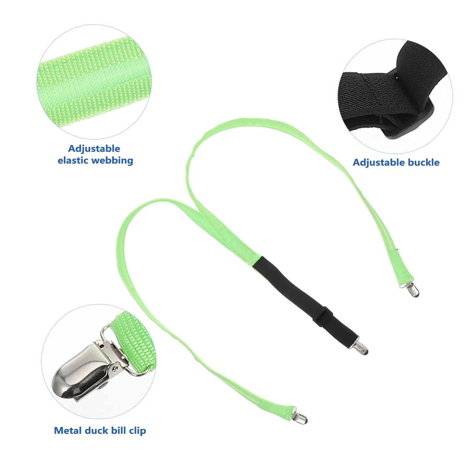 Glowing Suspenders Led Clip-On Adjustable Y-Shaped Luminous Braces For Jeans Shorts Elastic Light Up Straps Green