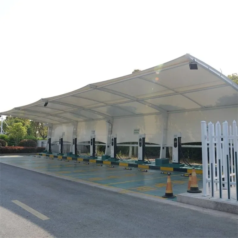 

Membrane structure car parking shed, outdoor sunshade canopy
