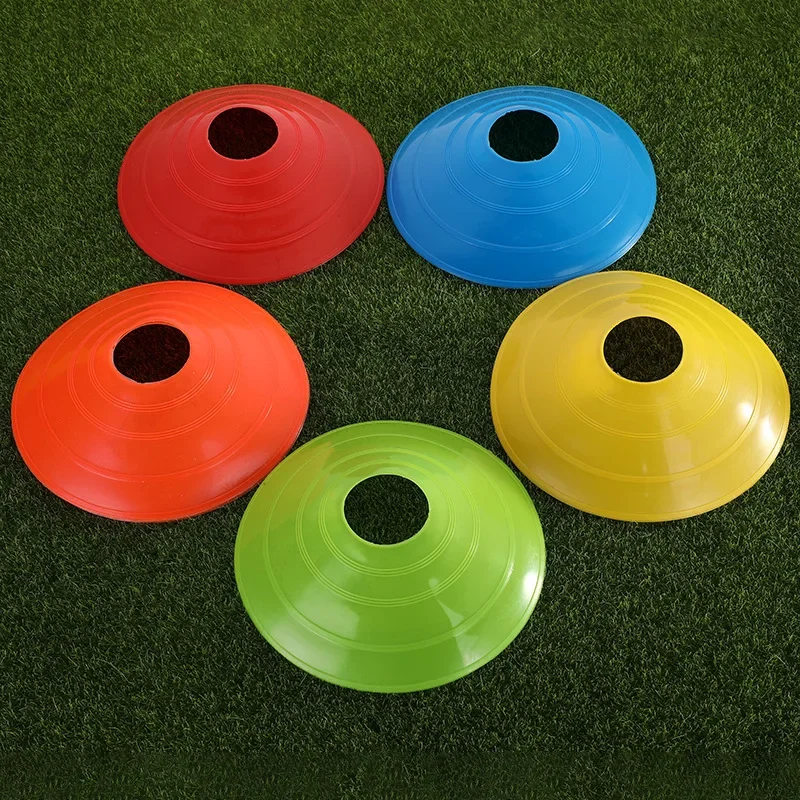 10Pcs Soccer Training Football Ball Game Disc Agility Disc Cone Set Multi Sport Training Space Cones With Plastic Stand Holder