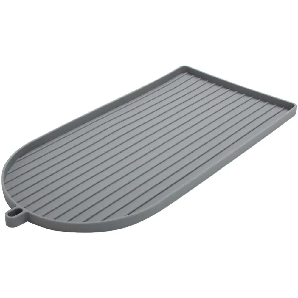 Silicone Coffee Machine Mat Raised Lip Edge Heat Resistant Kitchen Counter Protector Easy Clean Non-Slip Espresso Maker Mat