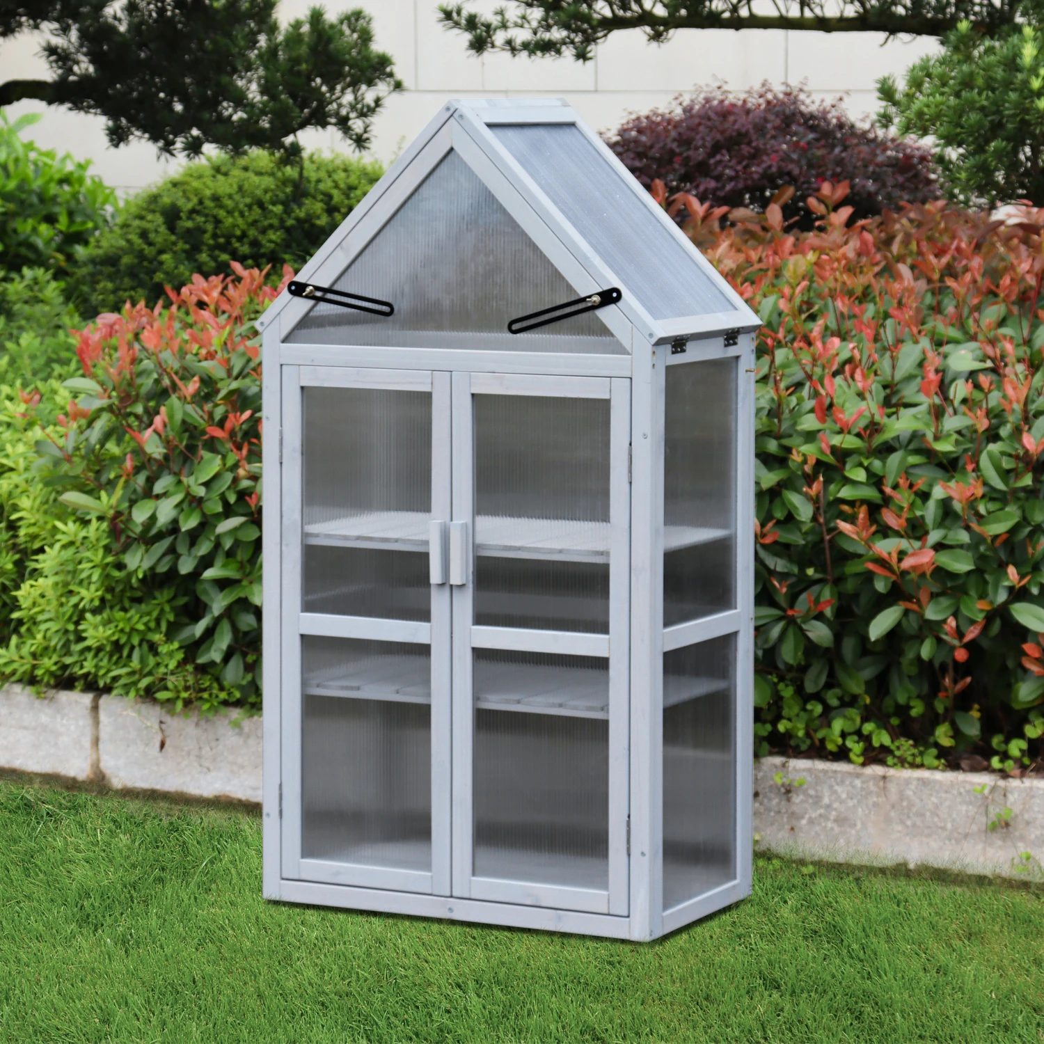 

Mini Greenhouse Kit - Outdoor Plant Stand, Small Green House, Indoor Garden & Patio Accessories, Tiered Plant Stand