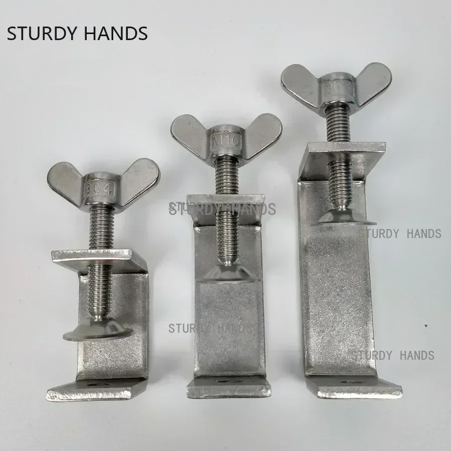 Stainless Steel C-Type Clamp Heavy Duty Desktop Clamp Hoop Adjustable Desk Fixed Holder Clip Multi-function Hardware Fasteners