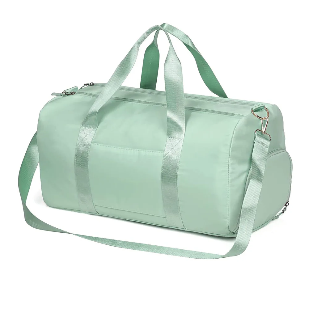 Bolsa de viaje de tela Oxford para mujer, bolsa de entrenamiento de Fitness para deportes, gimnasio, bolsas de zapatos de separación seca y húmeda, bolsa de lona con lentejuelas rosas