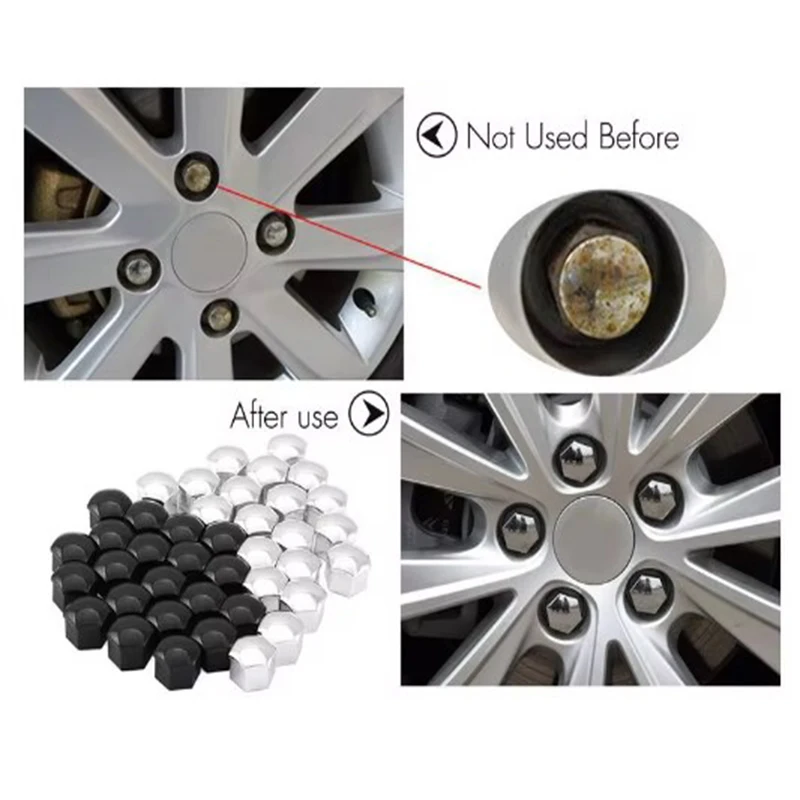 22/21/19mm 20PCS Car Wheel Nut Caps Protection Covers Caps Anti-Rust Auto Hub Screw Cover Car Tyre Nut Bolt Exterior Decoration