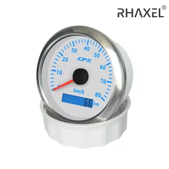 RHAXEL 85mm rychloměr, počítadlo kilometrů 0-80 km/h, GPS rychloměr se 7 barvami podsvícení 12V 24V pro traktor, UTV, ATV, plachetnici 10 nejlepší prodej rychloměr traktoru - №6