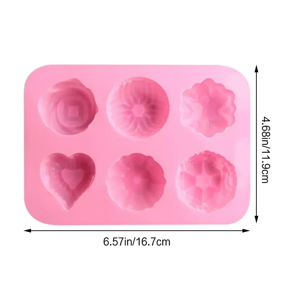 YUEHAO-Molde De Cozimento De Silicone Para Bolo De Biscoitos, Decoração De Amor, Flores, Muffin, Chocolate, Molde Estrela, Gadgets De Cozinha, Rosa