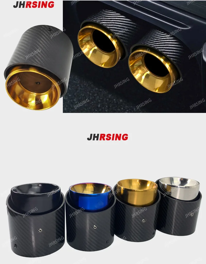 OHNE LOGO Kohlefaser-Auspuffblenden für Mini, passend für R55 R56 R57 R58 R59 R60 R61 F54 F55 F56 F57 F60 Mini Cooper – Detail 7