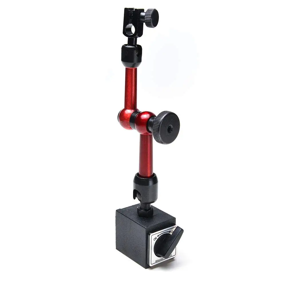 3-joint Red Adjustable Magnetic Base Holder for Digital Dial Indicator 200mm