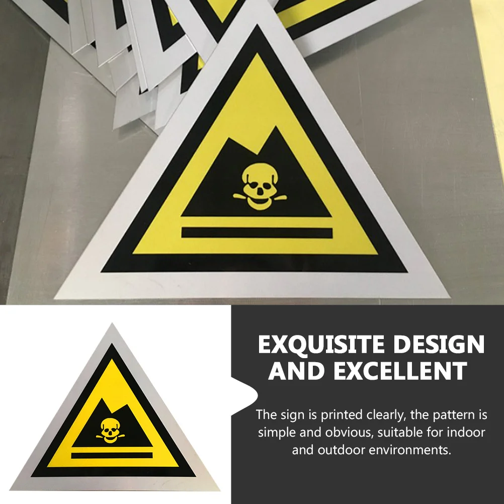 

Durable Aluminum Hazardous Waste Warning Sign Metal Safety Caution Toxic Warning Indication Sign Corrosion Resistant Clear