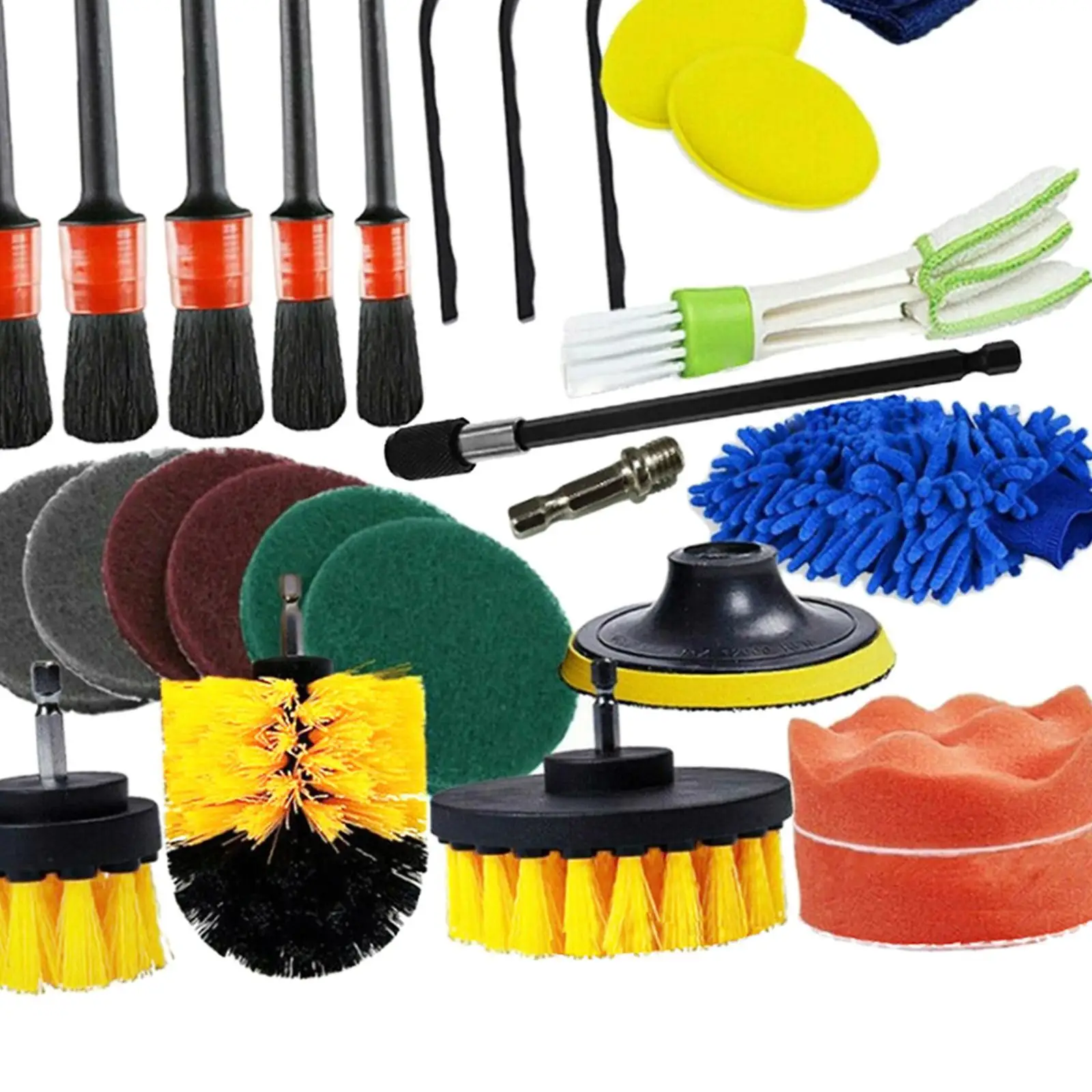 

26Pcs Car Detailing Brushes Kit for Tire Rim Fenders Exterior Interior Clean