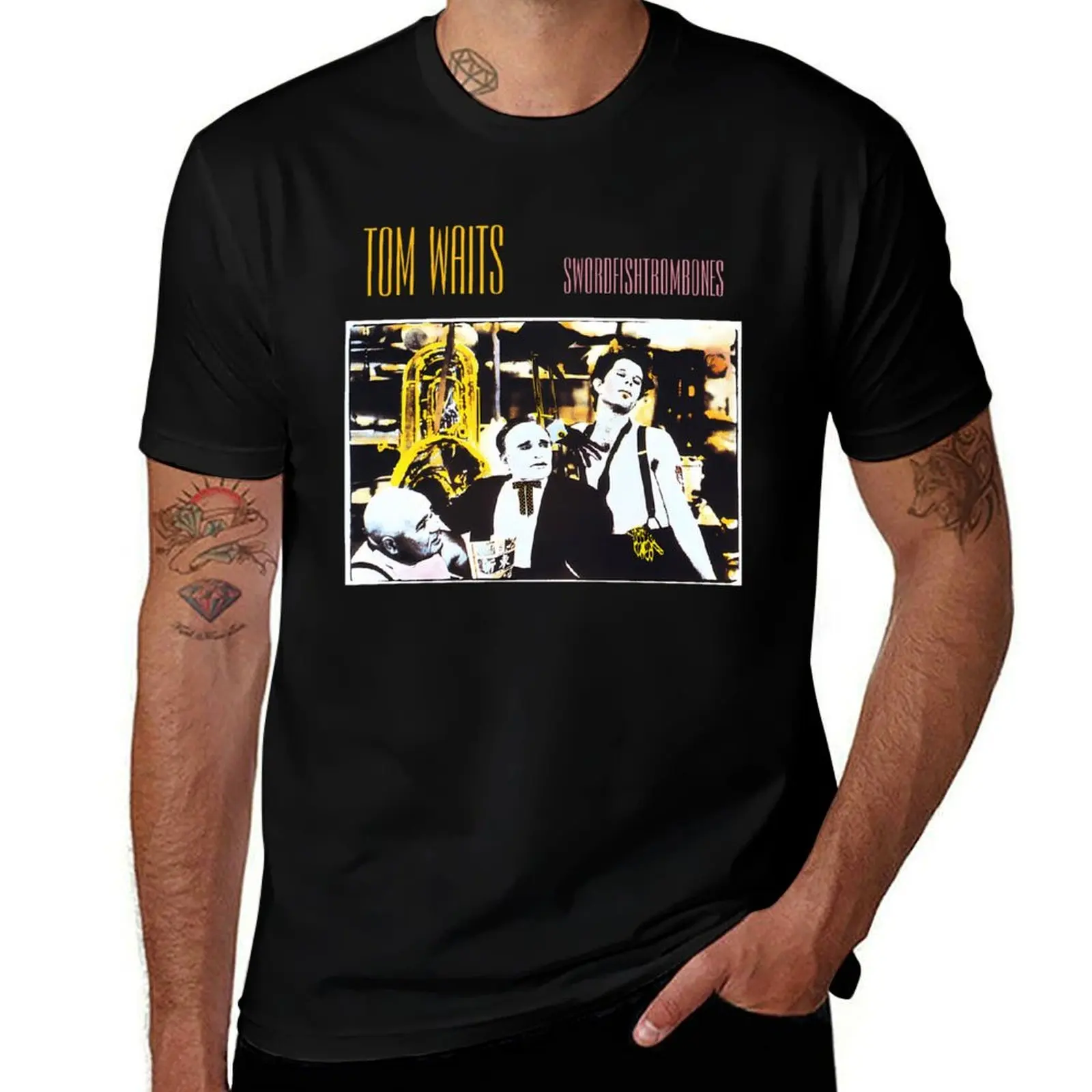 Swordfishtrombones Tom Waits T-Shirt baggy shirts funny costumes aesthetic clothes men t shirt